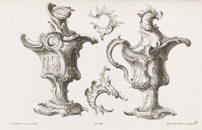 Two Designs for Ewer-Shaped Ornaments by Franz Xaver Habermann